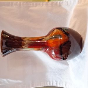 #ACQ Vase brown and red orange